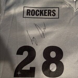 HP Gray Jersey with Camo Sleeves and Black Number 28